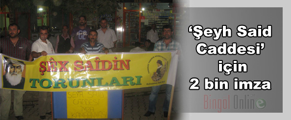 ‘şeyh said caddesi` için 2 bin imza