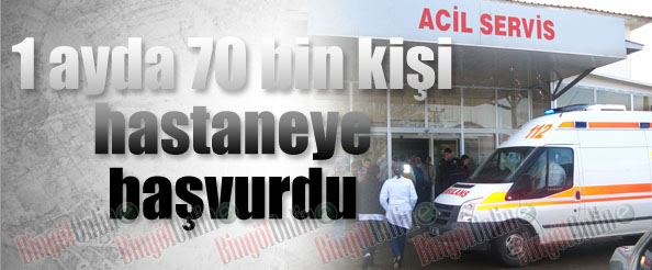 1 ayda 70 bin kişi hastaneye başvurdu