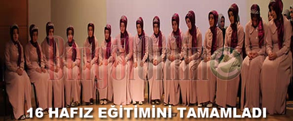 16 hafız eğitimini tamamladı