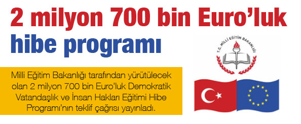 2 milyon 700 bin euro`luk hibe programı