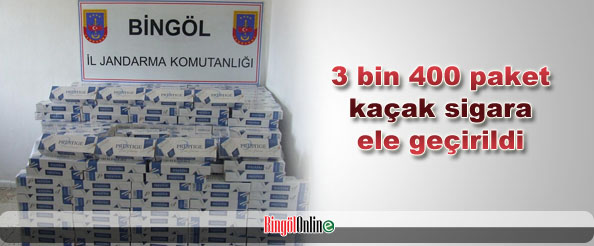 3 bin 400 paket kaçak sigara ele geçirildi