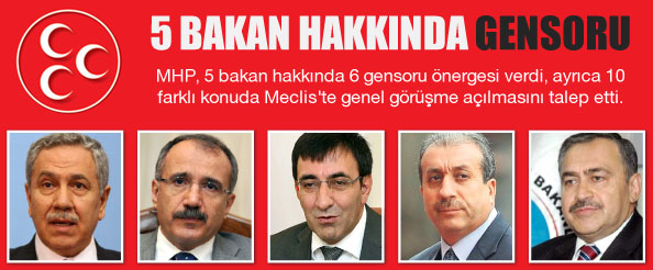 5 bakan hakkında gensoru