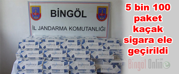 5 bin 100 paket kaçak sigara ele geçirildi