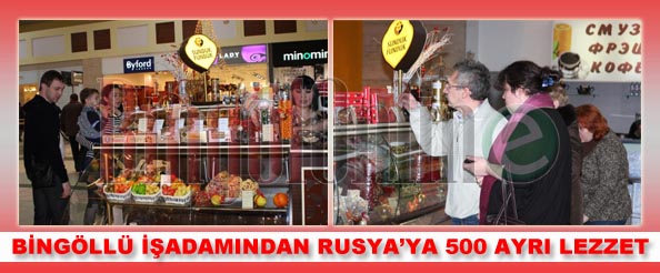 500 ayrı lezzeti rusya`ya sundu