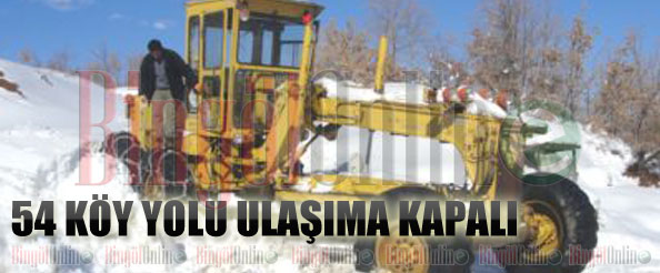 54 köy yolu ulaşıma kapalı