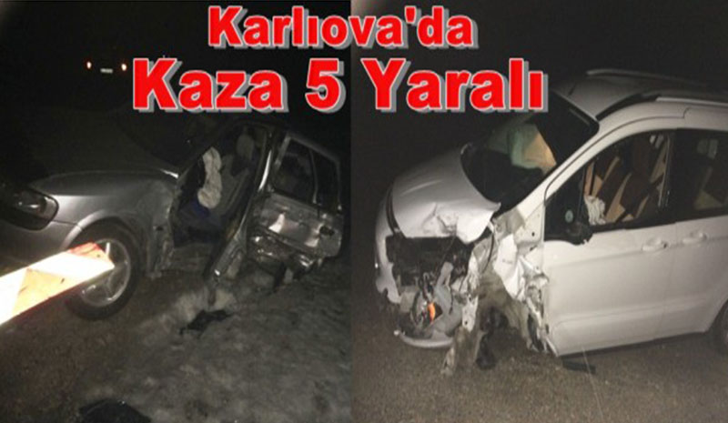 Karlıova`da kaza: 5 yaralı