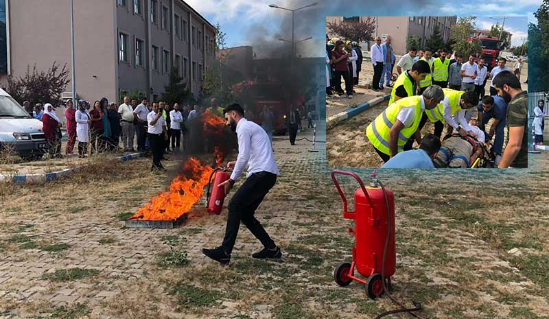 Hastanede deprem tatbikatı