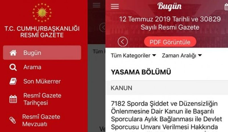 Resmi Gazete`den mobil uygulama