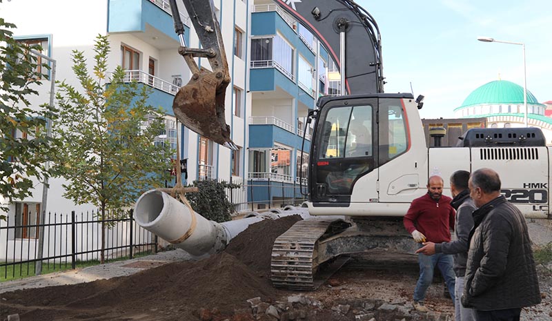 Belediye, drenaj hattı oluşturuyor