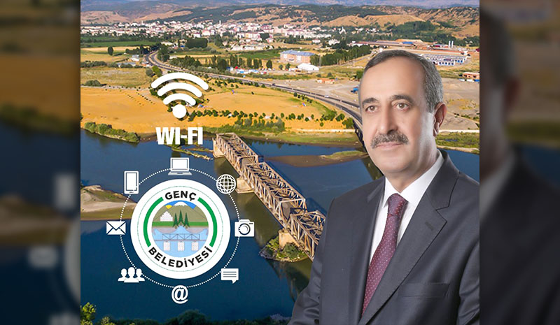 Genç ilçesinde Wi-Fi hizmeti