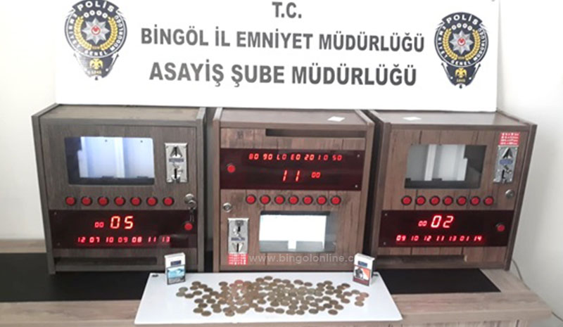 Şans oyunu makineleri ele geçirildi