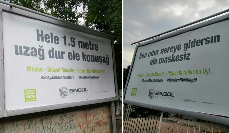 Şiveli billboardlar gülümsetti