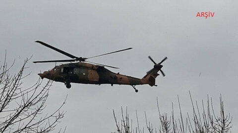 Operasyondan dönen helikopter zorunlu iniş yaptı