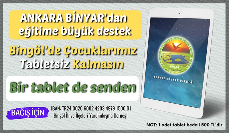 Ankara BİNYAR`dan Tablet Kampanyası