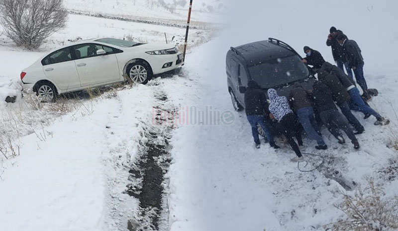 Kar yağışı kazalara neden oldu