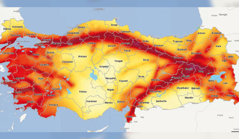Türkiye Deprem Haritası Paylaşıldı