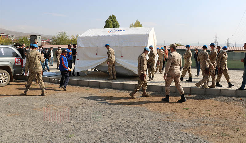 43 jandarma personeline çadır kurma eğitimi verildi