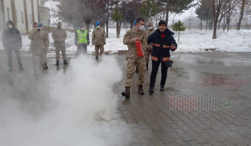 Jandarmaya yangın eğitimi verildi