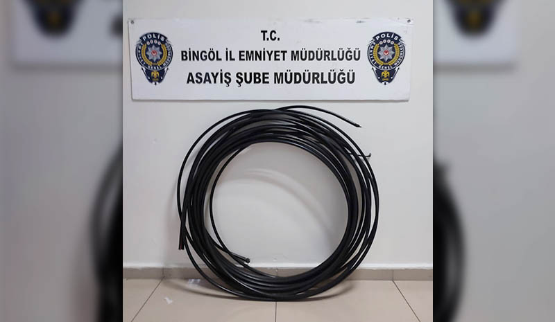 Fiber optik kablo çalan şahıs tutuklandı