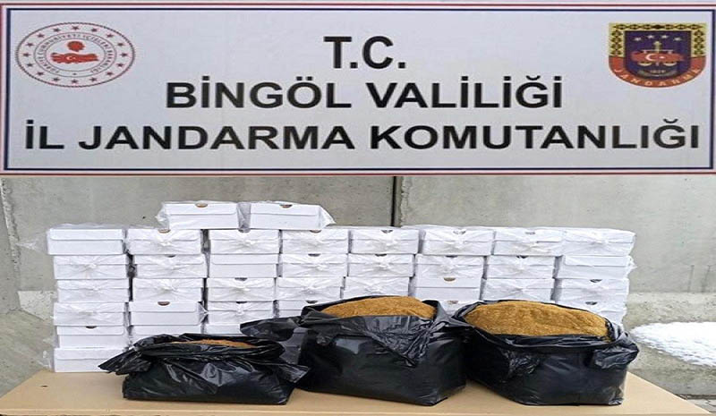 73 kilogram kaçak tütün ele geçirildi