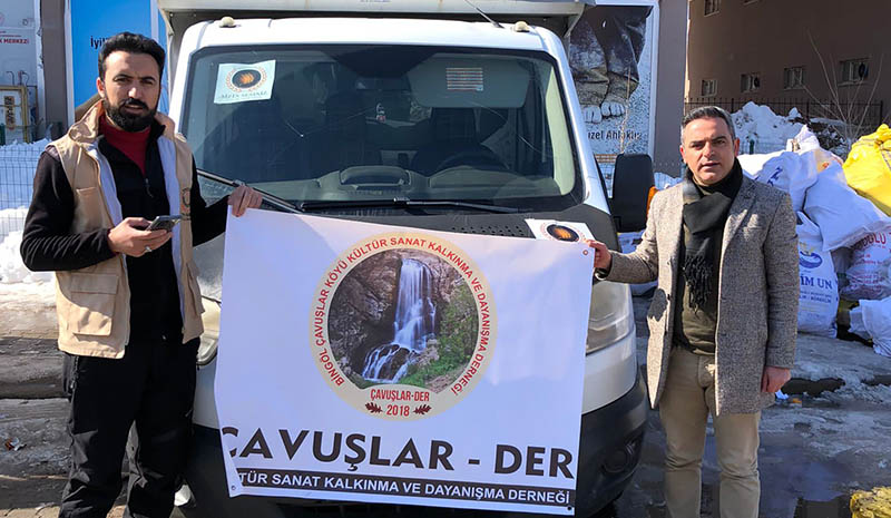 Veng Şıma ve Çavuşlar Derneği`nden depremzedelere yardım