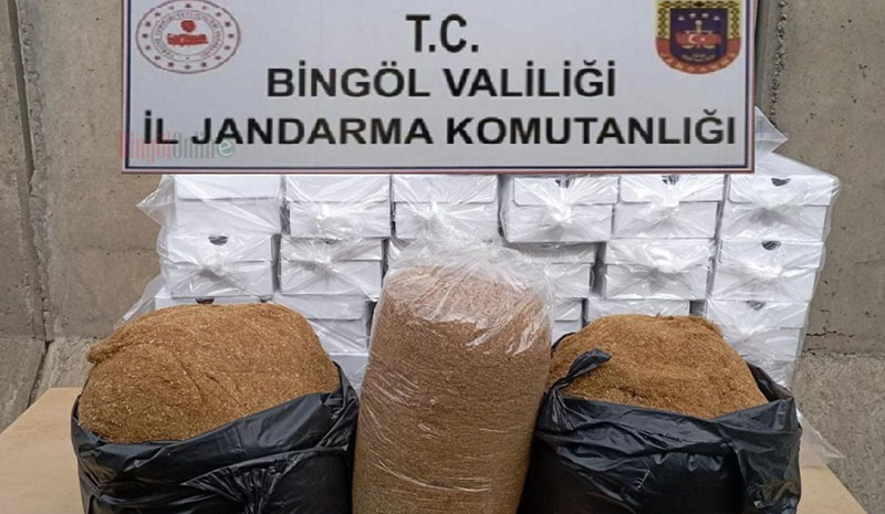 55 Kilo kaçak tütün ele geçirildi