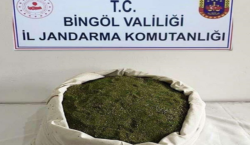 Bingöl`de 21 kilo toz esrar maddesi ele geçirildi