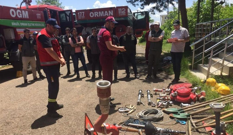 Bingöl`de orman yangınlarıyla mücadele eğitimi