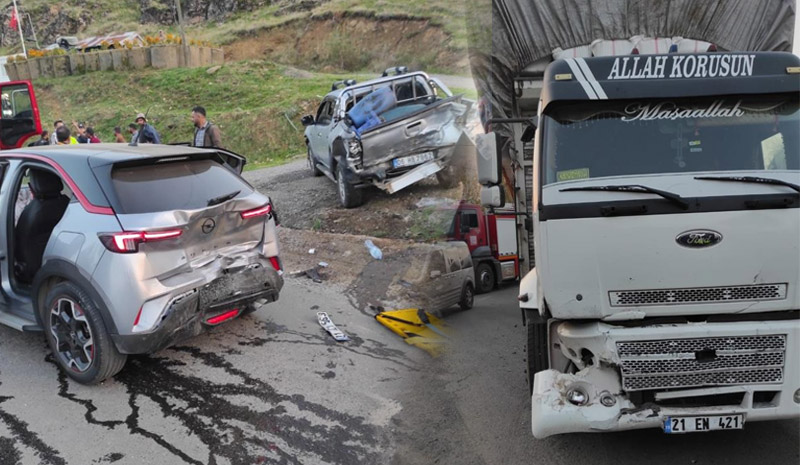 Bingöl`de zincirleme kaza: 6 yaralı