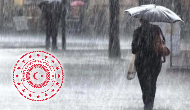 Bingöl Valiliğinden kuvvetli sağanak uyarısı
