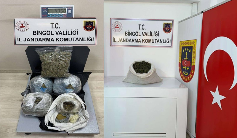 Bingöl`de 10 kilo esrar ele geçirildi