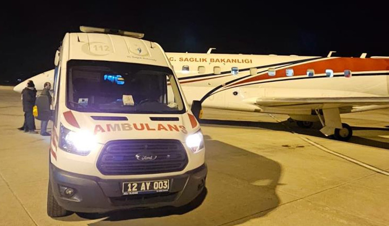 Bingöl`den uçak ambulansla Ankara`ya sevk edildi