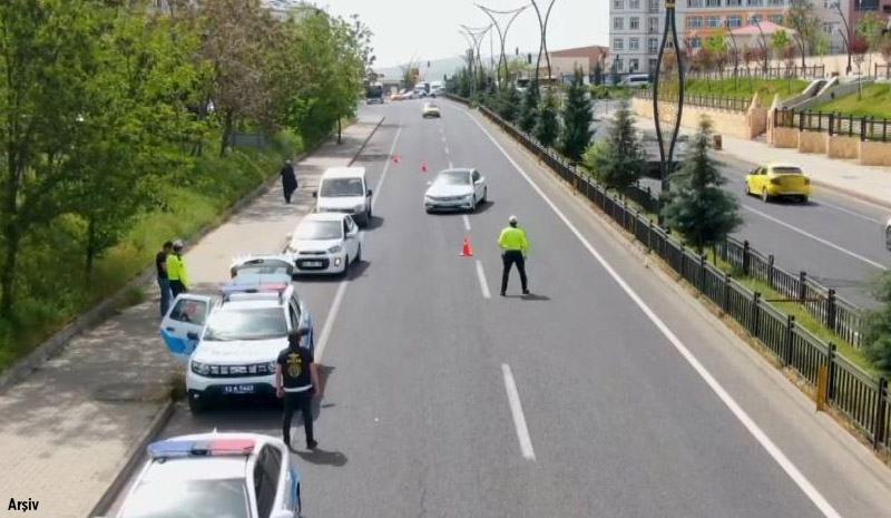 Bingöl`de dron destekli trafik denetimleri