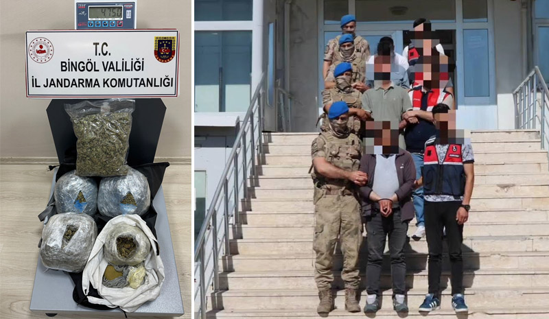 Bingöl`de zehir tacirlerine operasyon: 5 tutuklama