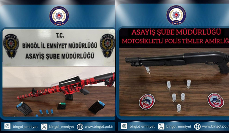 Bingöl`de 2 adet tüfek ele geçirildi