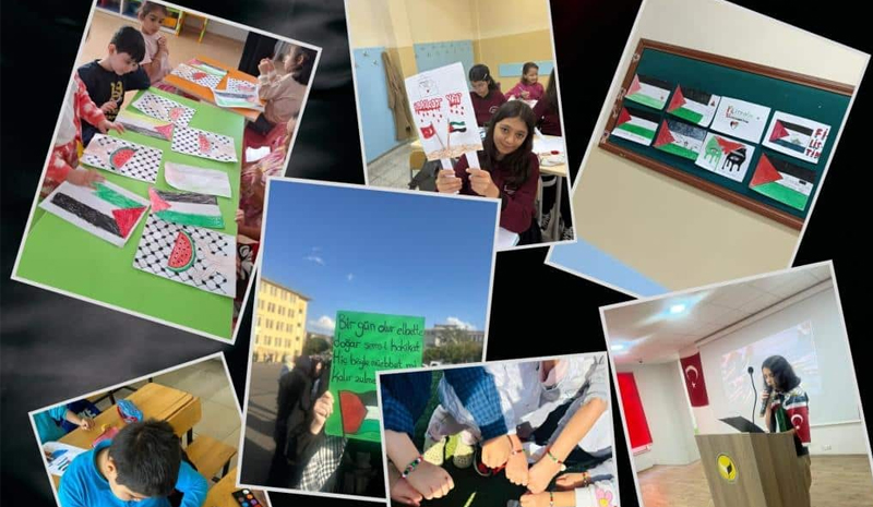 Bingöl`de Eş Zamanlı Filistin Farkındalık Etkinlikleri