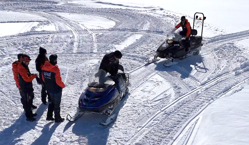 Bingöl`de Kar Motorlu Arama Kurtarma Eğitimi