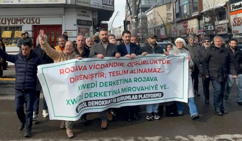 Bingöl`de Rojava Protestosu