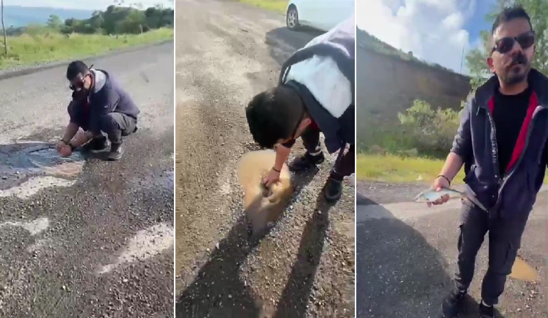 İzahı olmayınca mizahı olur! Kiğı`da yol balığı…