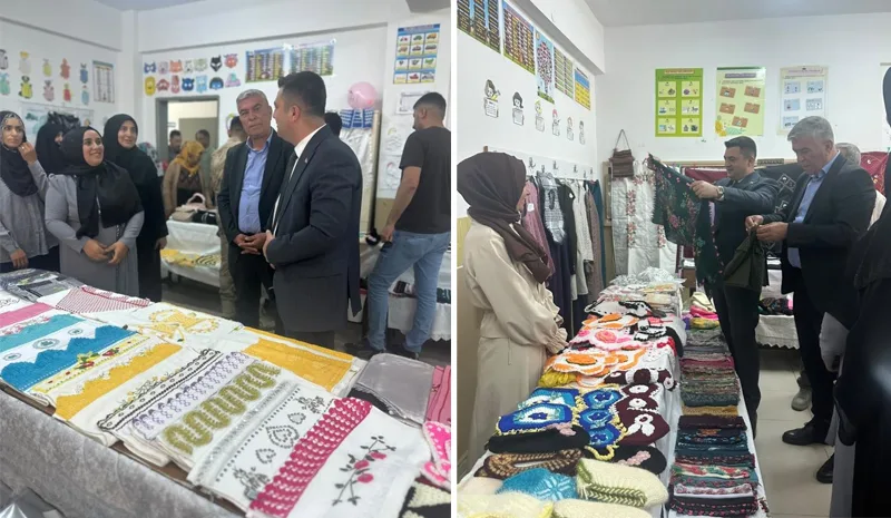 Adaklı`da Kursiyerlerin El Emeği Eserleri Sergilendi