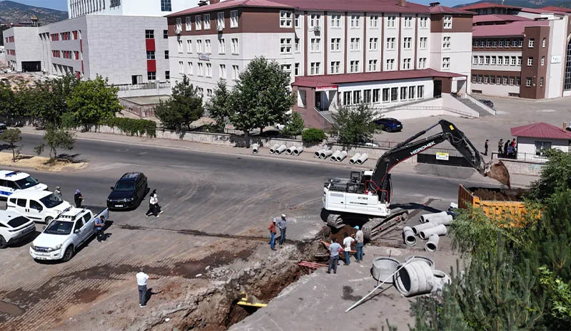 Yeni hastaneye 617 metrelik altyapı