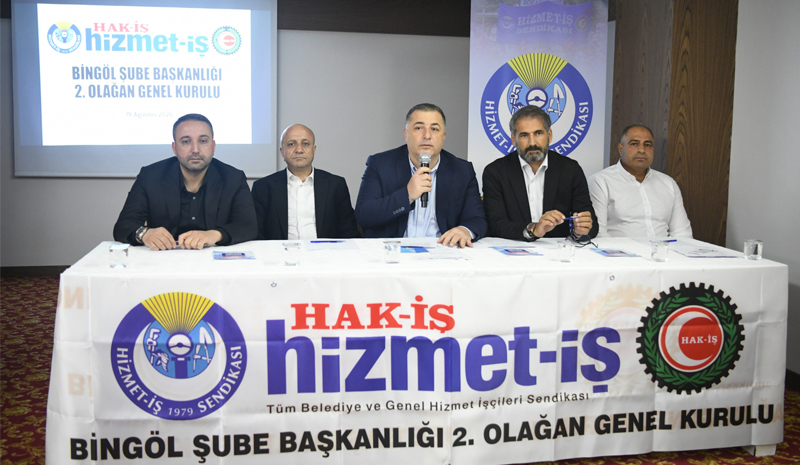 Bingöl`de HİZMET-İŞ kongresi! Akdemir güven tazeledi