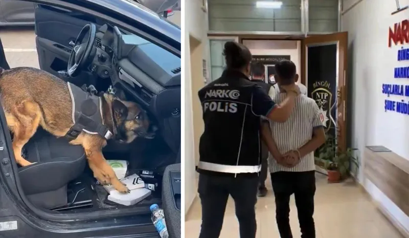 Bingöl`de otomobilin motorundan esrar çıktı