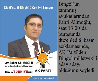 Alimoğlu, aday adaylığını açıkladı