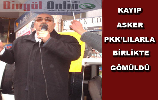 Asker pkk`lılarla aynı mezara gömülmüş