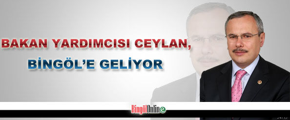 Bakan yardımcısı ceylan, bingöl`e geliyor