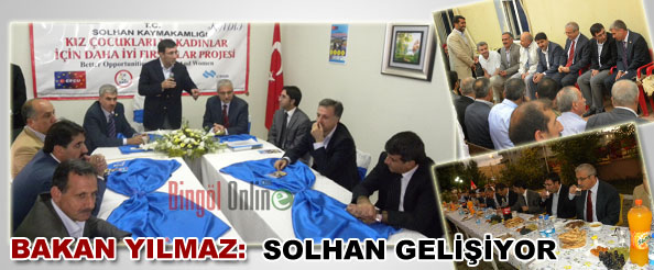 Bakan yılmaz: solhan gelişiyor