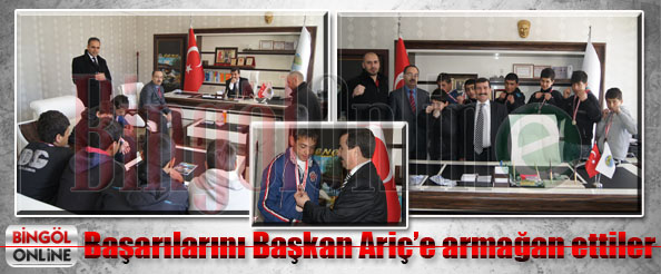 Başarılarını başkan ariç`e armağan ettiler