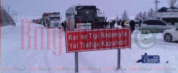 Bingöl- erzurum karayolu çığ düşmesi sonucu kapandı