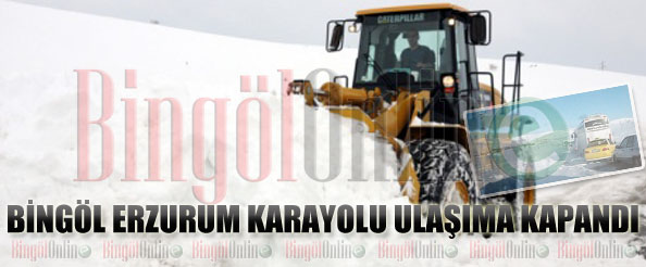 Bingöl- erzurum karayolu kardan kapandı